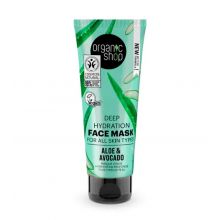 Organic Shop - Máscara facial de hidratação profunda - Aloe e Abacate