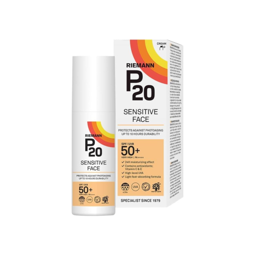 P20 - Protetor solar facial Sensitive Face SPF50+ PA++++ - 50g