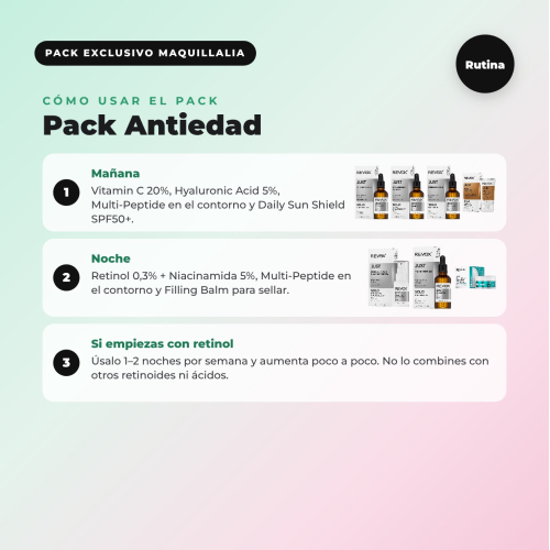 Pack Antienvelhecimento REVOX B77: rotina de dia e noite + Gua sha