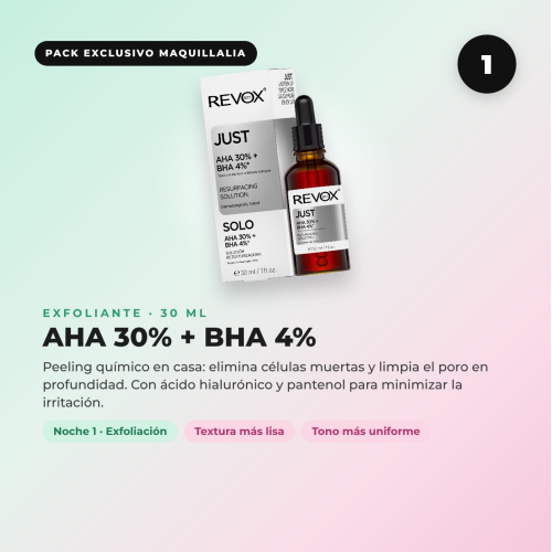 Pack Skincycling REVOX B77: rotina de 4 noites + Gua sha de presente