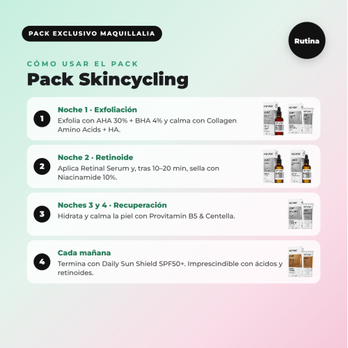 Pack Skincycling REVOX B77: rotina de 4 noites + Gua sha de presente