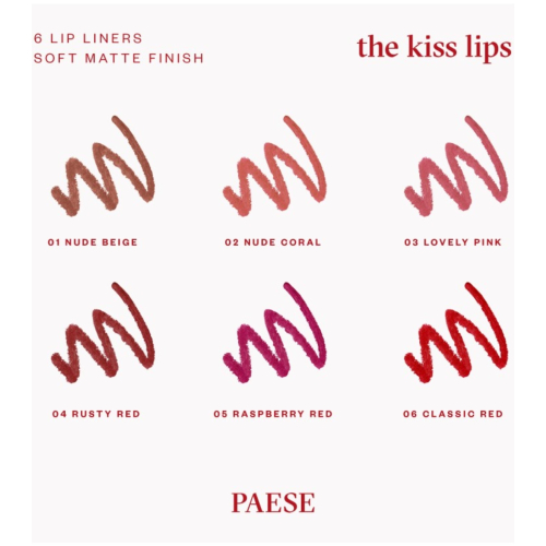 Paese Cosmetics - Lápis de Contorno Labial The Kiss Lips - 06: Classic Red