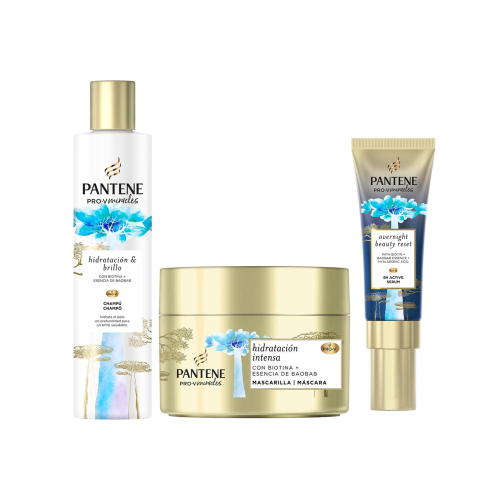 Pantene - *Hydration & Shine* - Shampoo + máscara + pacote de soro Pro-V Miracles