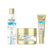 Pantene - *Hydration & Shine* - Pacote de shampoo + máscara + sérum pontas duplas Pro-V Miracles