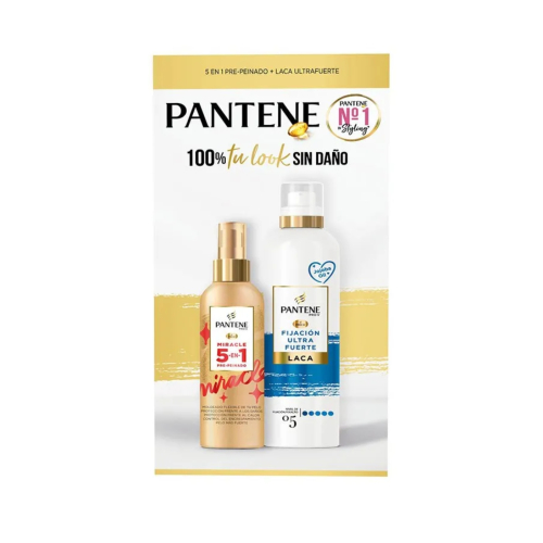 Pantene - Kit 5 em 1 - Pré-estilizador + Spray de Fixação Ultra Forte