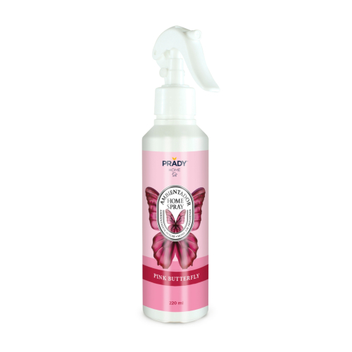 Prady - Aromatizador de Ambientes em Spray para Casa 220ml - Pink Butterfly