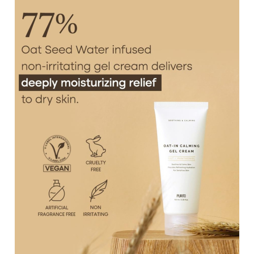 Purito - Creme Facial Gel Calmante Oat-in + Panthenol