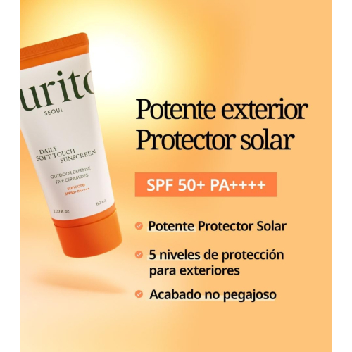 Purito - Creme solar leve Daily Soft Touch SPF50+ PA++++ - Formato mini