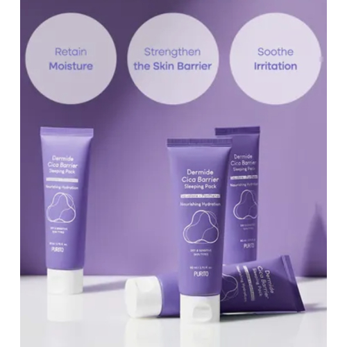 Purito - Máscara Facial Noturna Dermide Cica Barrier