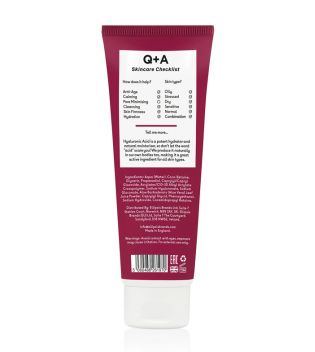 Q+A Skincare - Limpador Facial Hidratante com Ácido Hialurônico
