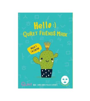 Quret - Máscara facial Hello Friends - Cactus