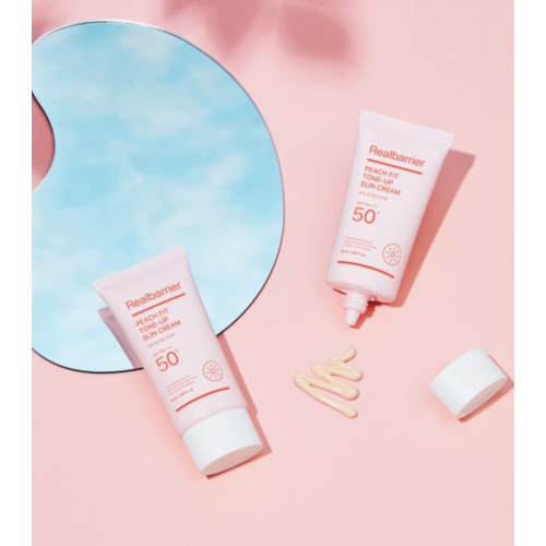 Real Barrier - Protetor Solar Peach Fit Tone-up SPF 50 PA++++
