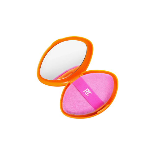 Real Techniques - Sopro de pó 2 em 1 milagroso de dupla face multifuncional + estojo de viagem