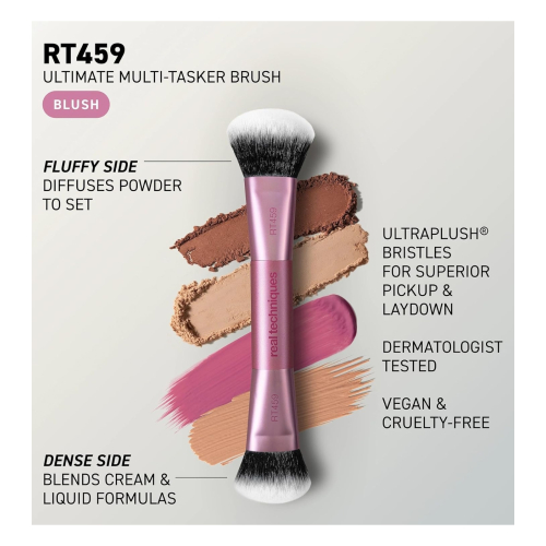 Real Techniques - Pincel de Maquiagem de Ponta Dupla Ultimate Multi-Tasker