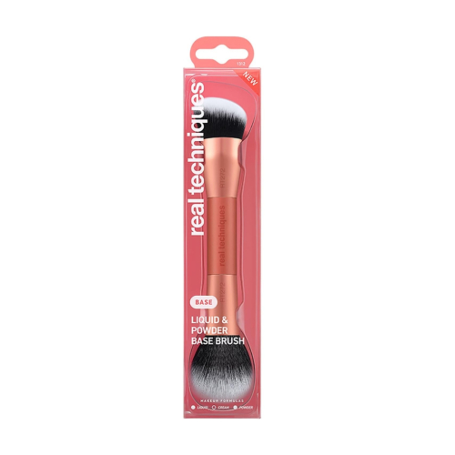 Real Techniques - Pincel duplo para base de maquilhagem Liquid & Powder - RT272