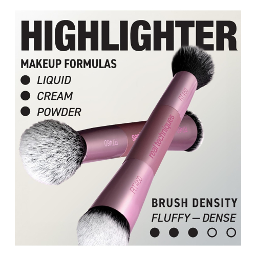 Real Techniques - Pincel duplo para iluminador Highlight & Detail