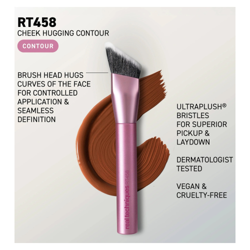 Real Techniques - Pincel para contorno Cheek Hugging Contour - RT458