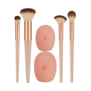 Real Techniques - *Cherry On top* - Conjunto de 4 pincéis + 2 capas de silicone