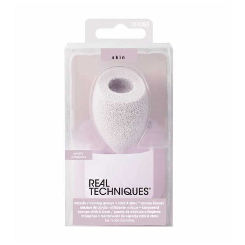 Real Techniques - Esponja de limpeza + estojo Miracle Cleansing