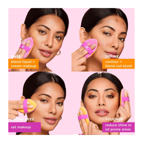 Real Techniques - Puff Multiuso Dupla Face Miracle 2-in-1 Powder Puff
