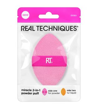 Real Techniques - Puff Multiuso Dupla Face Miracle 2-in-1 Powder Puff