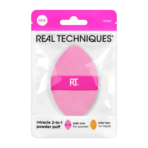 Real Techniques - Puff Multiuso Dupla Face Miracle 2-in-1 Powder Puff