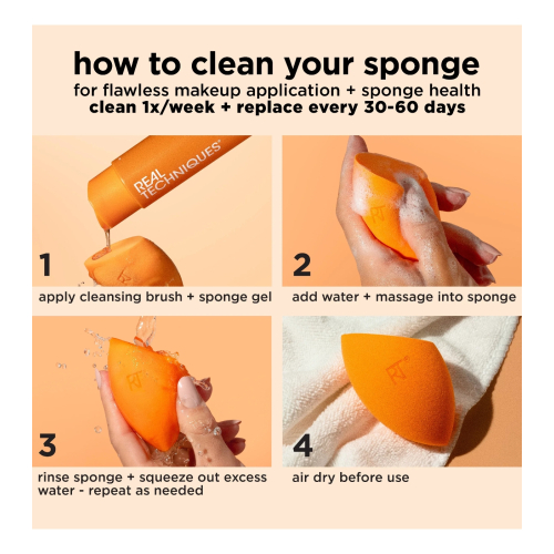 Real Techniques - Gel de limpeza para pincéis e esponjas Miracle Deep