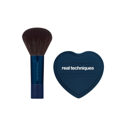 Real Techniques - *Holiday 2026* - Conjunto de pincel + esponja Finishing Act