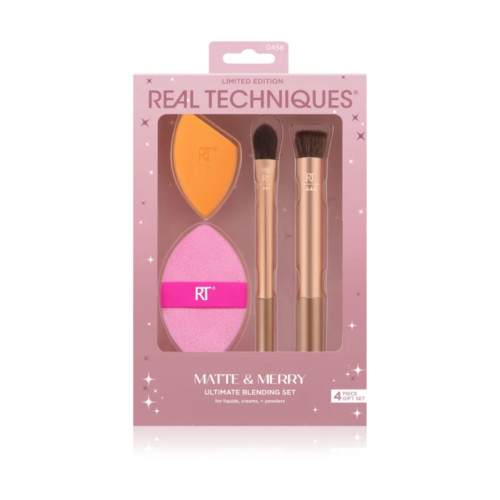 Real Techniques - *Holidays 24* - Conjunto pincel + esponja Matte & Merry