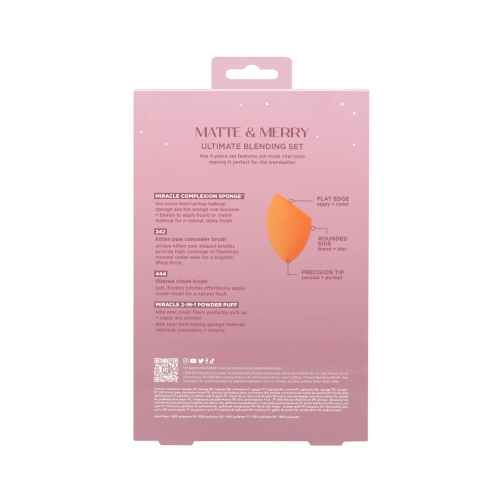 Real Techniques - *Holidays 24* - Conjunto pincel + esponja Matte & Merry
