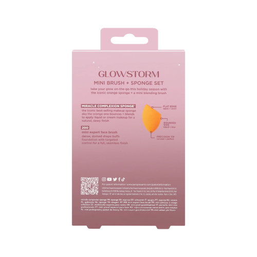 Real Techniques - *Holidays 24* - Conjunto mini pincel + esponja Glowstorm