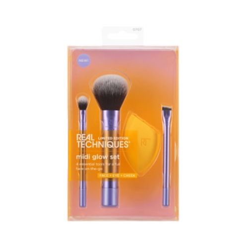 Real Techniques - *Night brights* - Conjunto de pincel + esponja Midi Glow