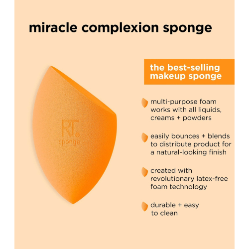 Real Techniques - Pacote de 4 esponjas de maquiagem Miracle Complexion