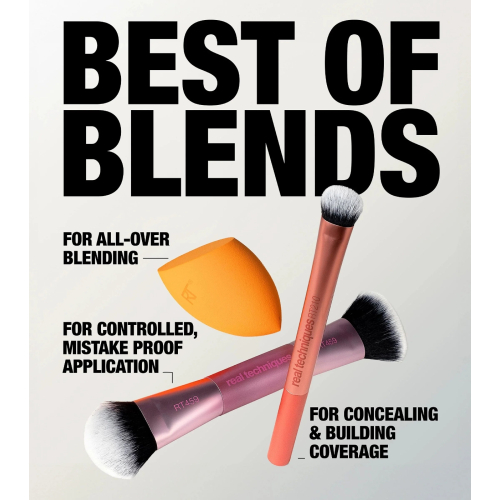 Real Techniques - Conjunto de pincéis e esponja Best of Blends