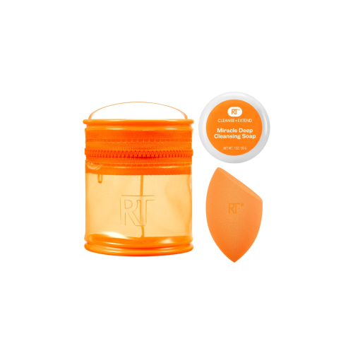 Real Techniques - Conjunto de esponja + limpador