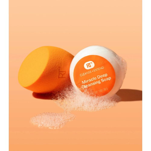 Real Techniques - Conjunto de esponja + limpador