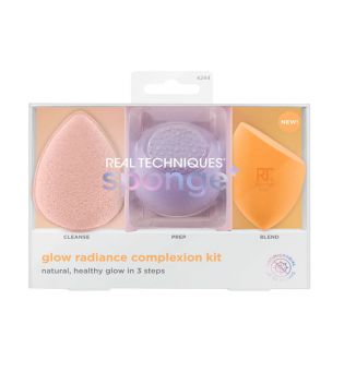 Real Techniques - *Sponge +* - Conjunto de esponja Glow Radiance Complexion Kit