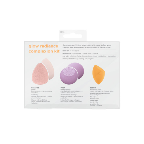 Real Techniques - *Sponge +* - Conjunto de esponja Glow Radiance Complexion Kit