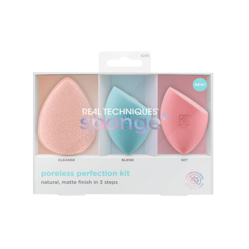 Real Techniques - *Sponge +* - Conjunto de esponja Poreless Perfection Kit