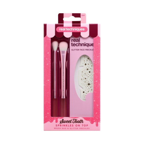 Real Techniques - *Sweet Tooth* - Conjunto de Pincéis + Adesivos Faciais Sprinkles on Top