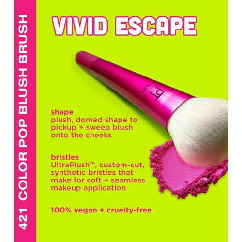 Real Techniques - *Vivid Escape* - Pincel para Blush Color Pop - 421