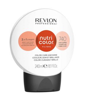 Revlon - Coloração Nutri Color Filters 3 en 1 Cream 240ml - 740: Light Copper