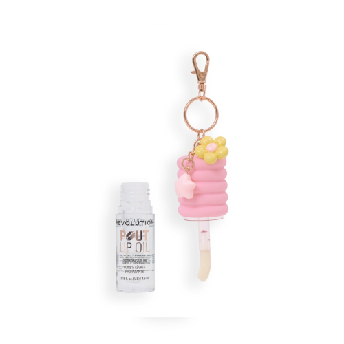 Makeup Revolution - Óleo Labial Pout Lip Charm - Lychee Clear Pink