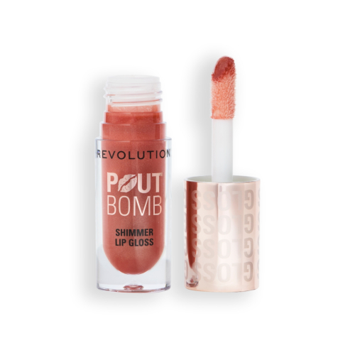 Revolution - Brilho labial com brilho Pout Bomb - Nude Glow