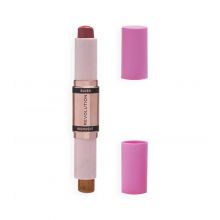 Revolution - Blush and Highlighter Stick Duo - Flushing Pink