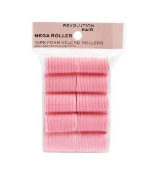 Revolution Haircare - Conjunto de 10 rolos de velcro Mega Pink Rollers