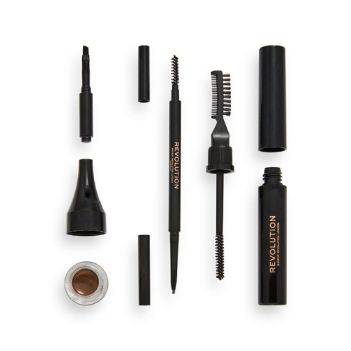 Revolution - Kit de sobrancelha Ultra Brow Builder - Dark Brown