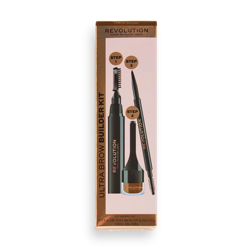Revolution - Kit de sobrancelha Ultra Brow Builder - Medium Brown