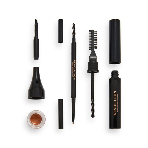 Revolution - Kit de sobrancelha Ultra Brow Builder - Medium Brown