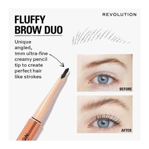 Revolution - Lápis de sobrancelha Fluffy Brow Filter Duo - Blonde